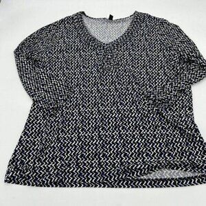 41 Hawthorn Women's Relita Macrame Neckline Knit Top Black XL